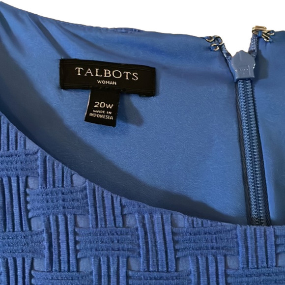 TALBOTS Woman Royal blue dress with faux belt gold accent at waist. size… - Picture 3 of 6
